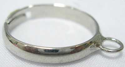 Base per anello con asolina saldata argento antico