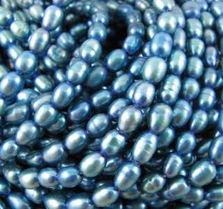 Perle coltivate riso blu petrolio