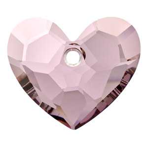 Truly in Love Heart Crystal Antique Pink