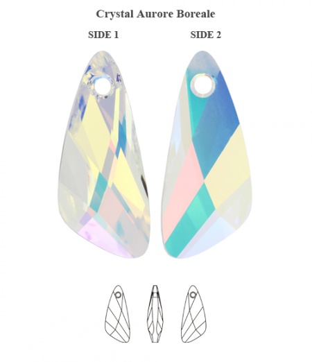 Swarovski Wing pendant crystal ab